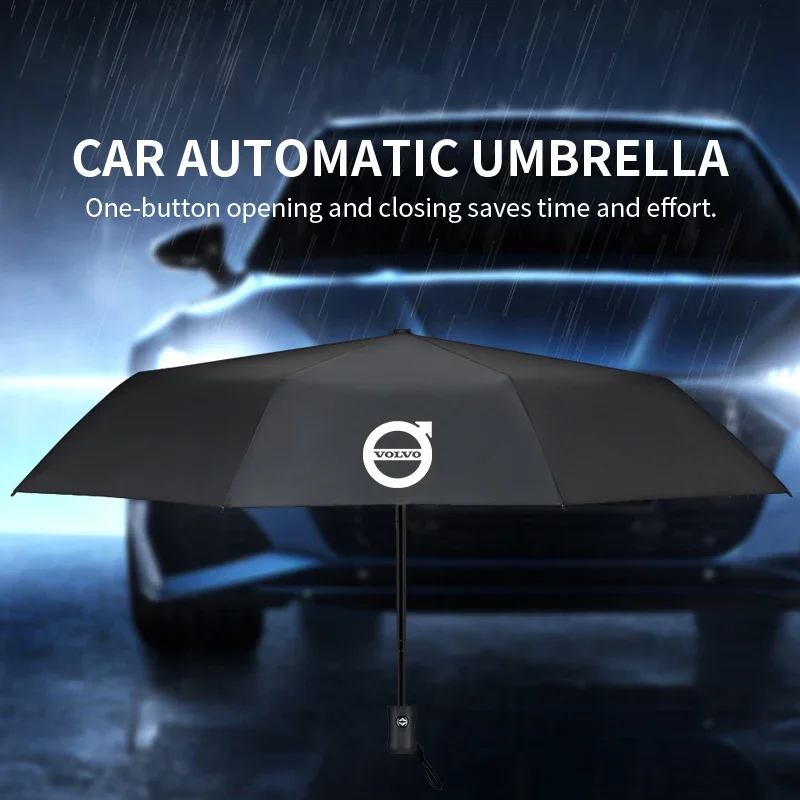For Volvo XC40 XC60 XC70 XC90 V40 V50 V60 V70 V90 C30 C70 S40 S60 S80 S90 Car Umbrella Automatic Folding Windproof UV Sunshade