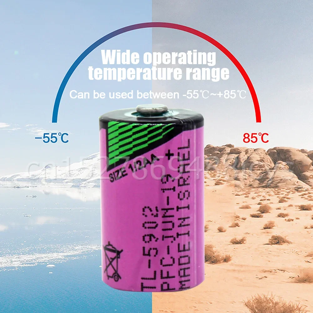 2pcs/lot For TADIRAN TL-5902 3.6V 1/2AA ER14250 LS14250 SL350 14250 Primary Lithium Battery For PLC Equipment Meter Gas Meter