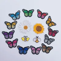 12Pcs Cute Embroidered Iron-On Patches – Daisy, Sunflower, Bee, Butterfly & Animal Appliques for Jeans, Hats, Bags & Clothing Repair - Image 3