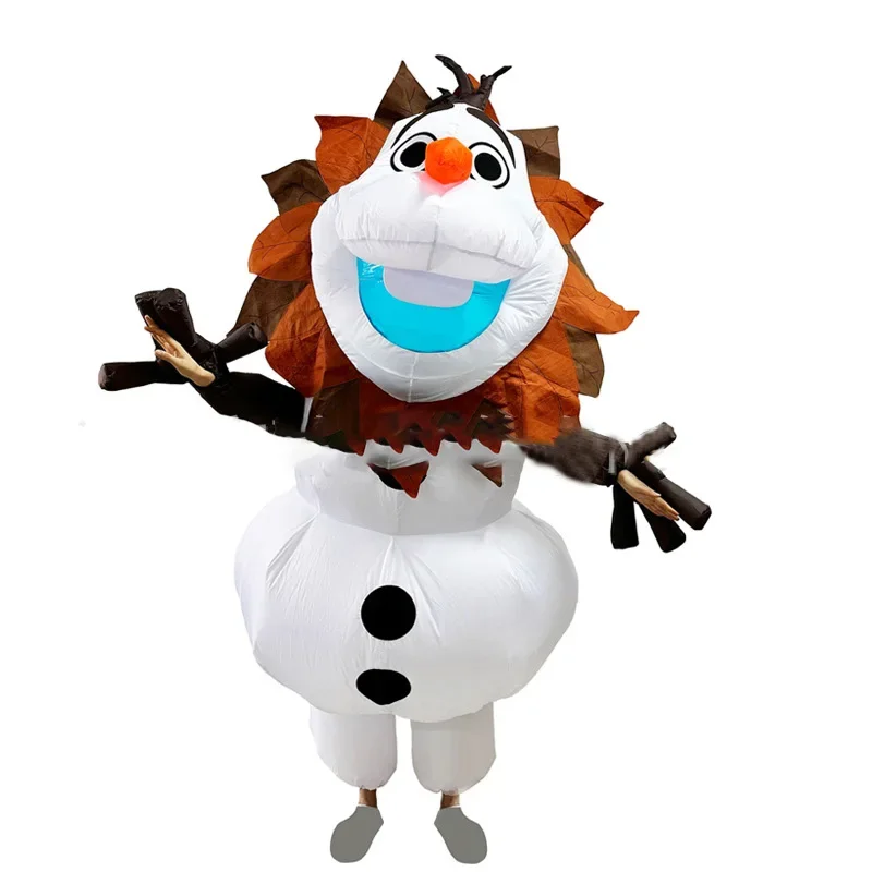 Disfraz inflable de muñeco de nieve de Disney, Olaf, accesorios para muñecas, disfraz para niños, Halloween, ropa de actuación para niños y adultos, accesorios divertidos