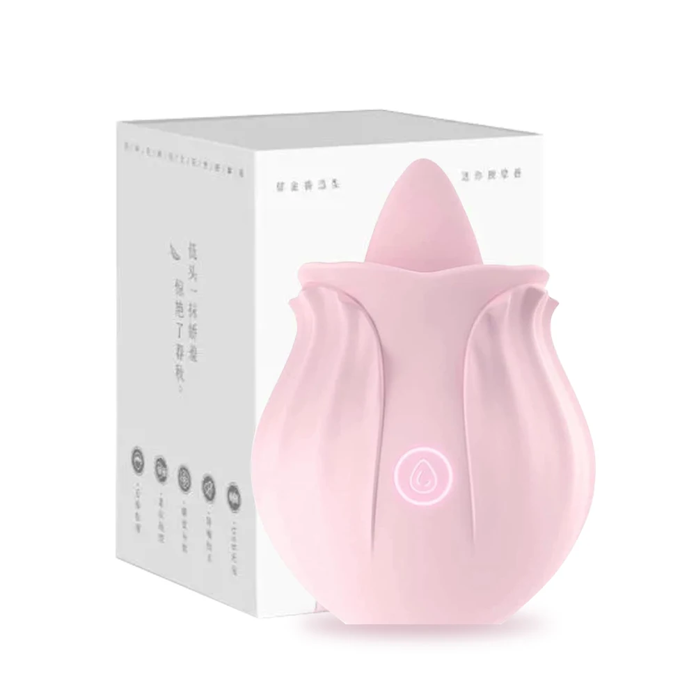 Women rose sucking dildo vibrator g-spot pussy nipple sucker oral licking clitoris stimulation masturbating sex toys for couples