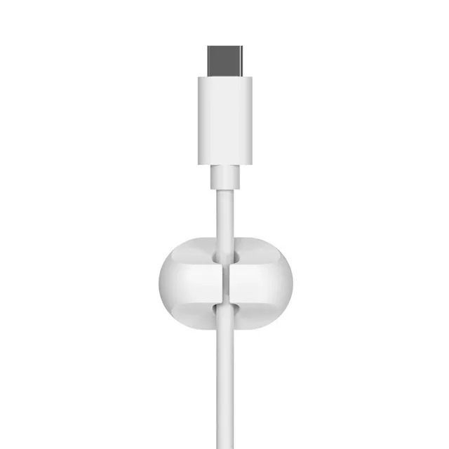 Cable Organizer Silicone USB Cable Winder Desktop Tidy Management Clips