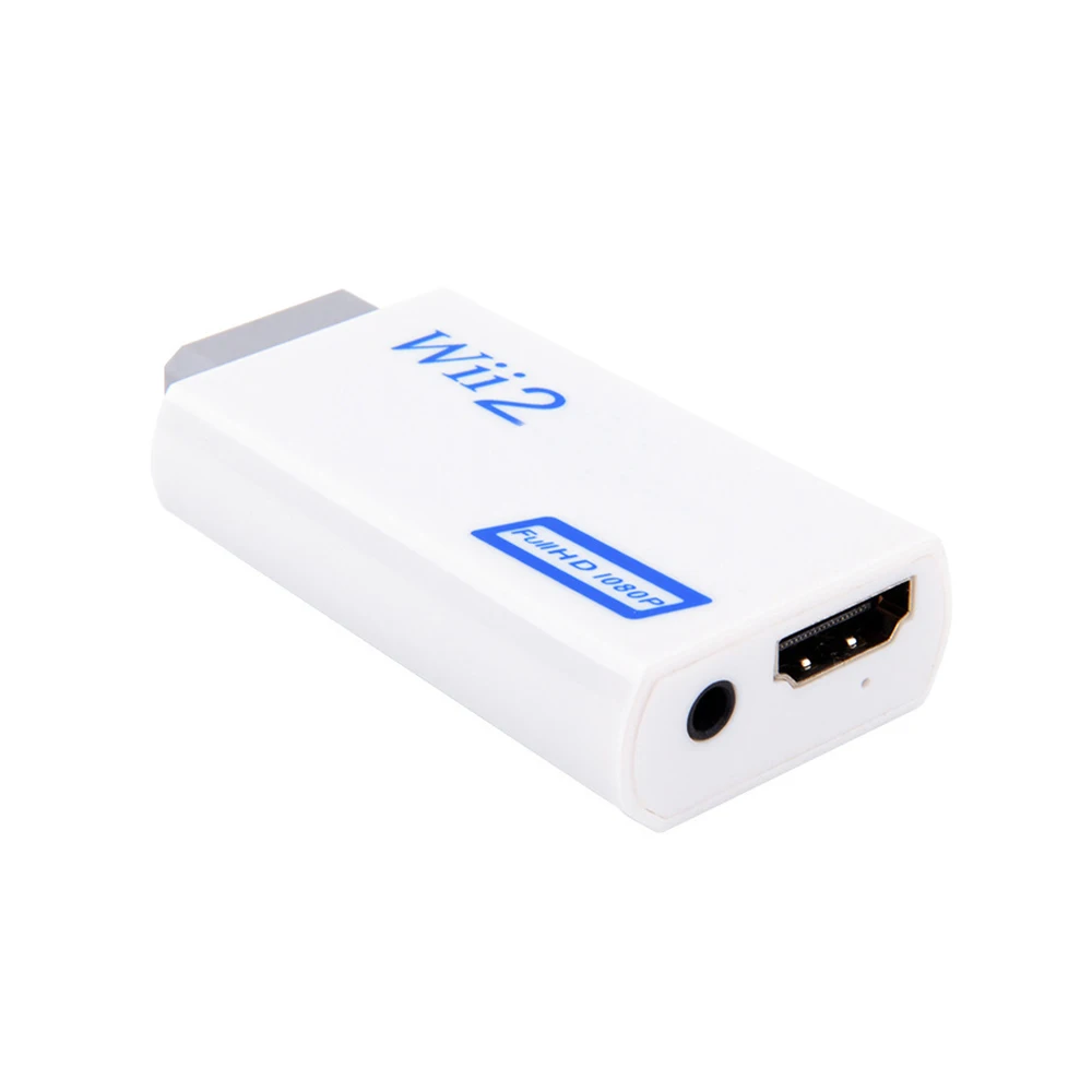 풀 HD 1080P Wii-HDMI 호환 변환기 어댑터 Wii2HDMI 호환 변환기 PC HDTV 모니터 디스플레이용 3.5mm 오디오