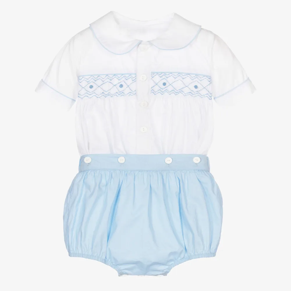 Summer Spanish Baby Boys Boutique Clothing Sets Infant Birthday