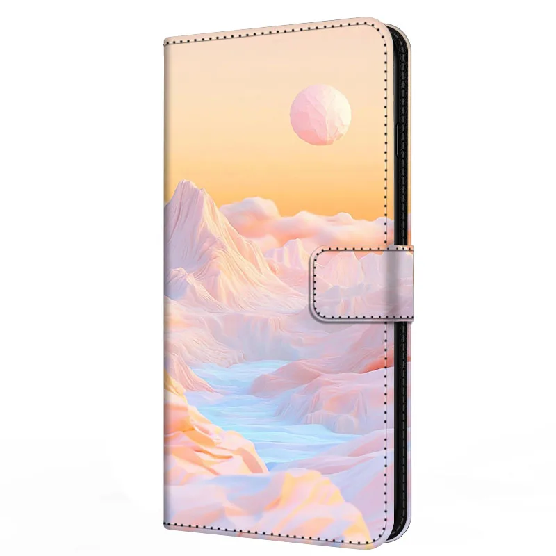 Magnetic Pink Leather Wallet Case - Book Style Flip Cover
