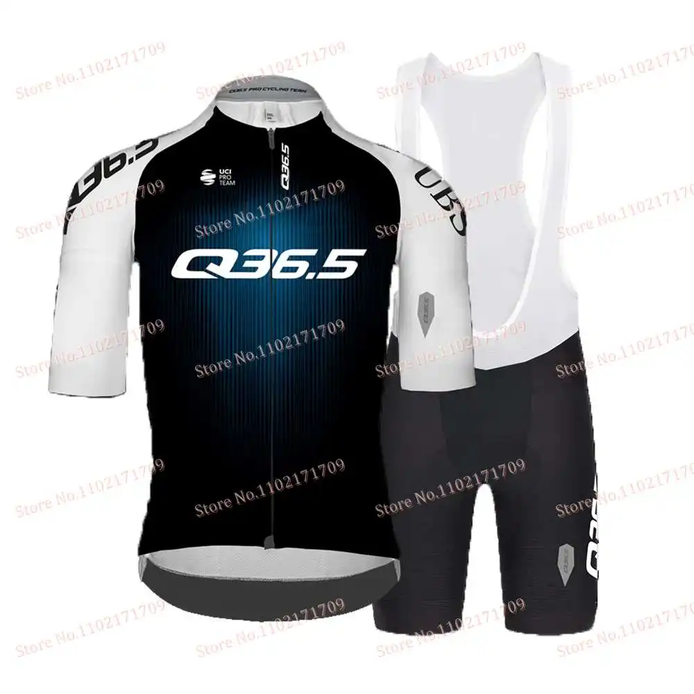 Pro Team Q36.5 Cycling Jersey Set Short Sleeve Switzerland Cycling Clothing Summer Road Bike Shirts Suit Bicycle Bib Shorts