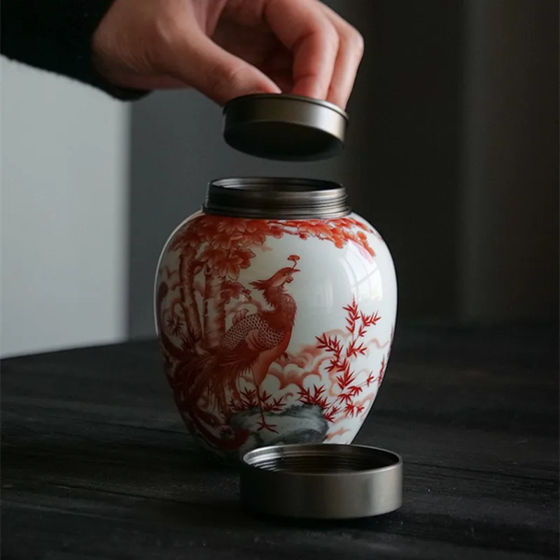 Large Ceramic Ashes Urn Holder Memorial Ash Caskets Urns Cremation For Human Pet Keepsake Sealed Memory Souvenirs Funeral Gift