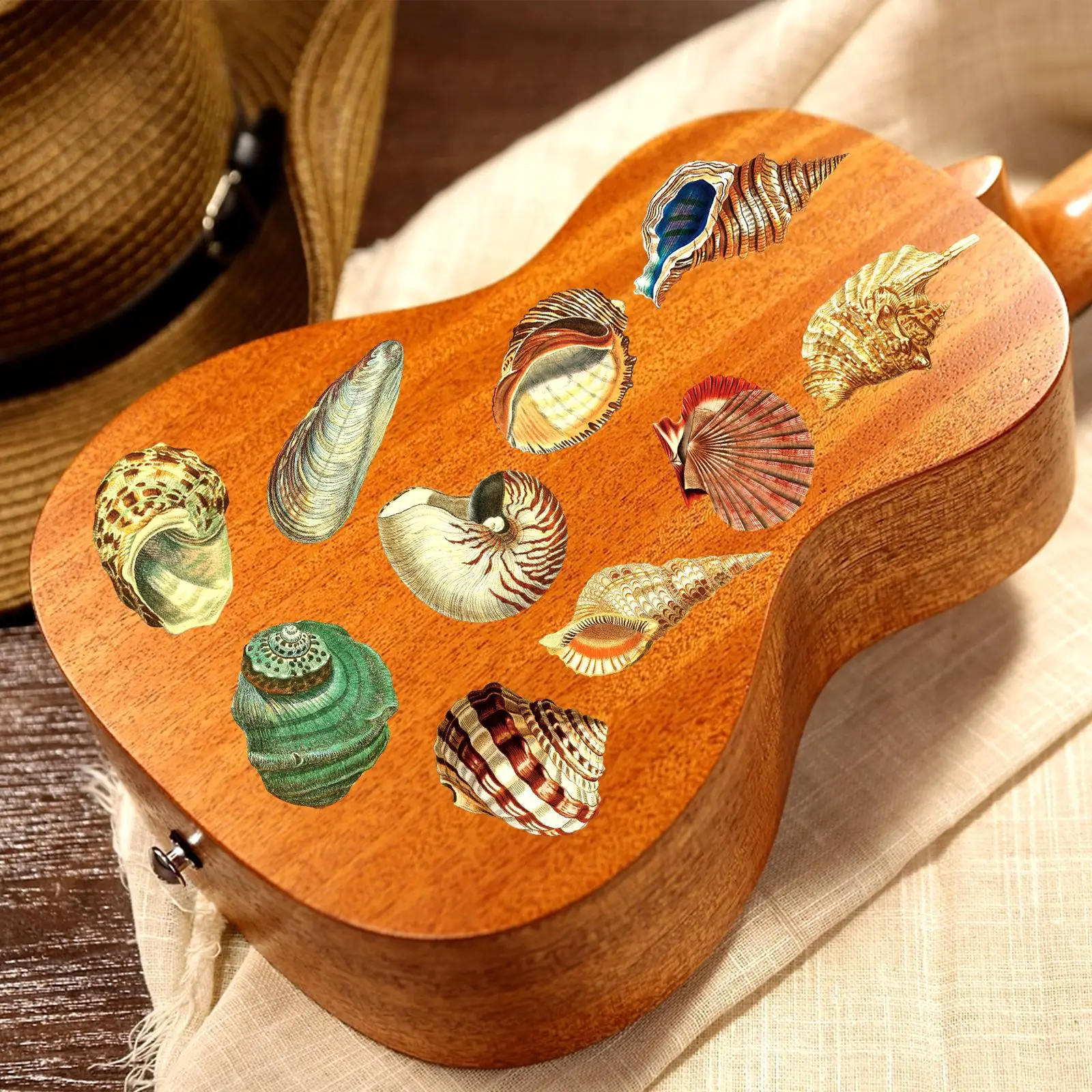 50/100Pcs 다양한 HD 쉘 스티커, PET 투명 방수 컵 스케이트 헬멧 스크랩북 기타 피아노 전화 문구 상자 데칼