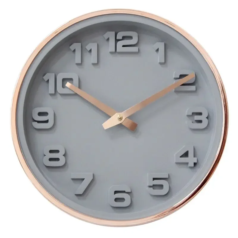 Rose Gold 3D Wall Clock Without Numbers C  