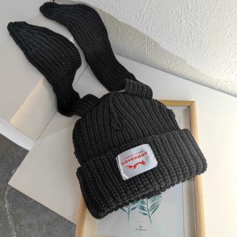 LOVERBOY ウサギ耳 ニット帽 Amazon.co.jp: LOVERBOY ラバーボーイ ビーニー ニット帽 うさ耳