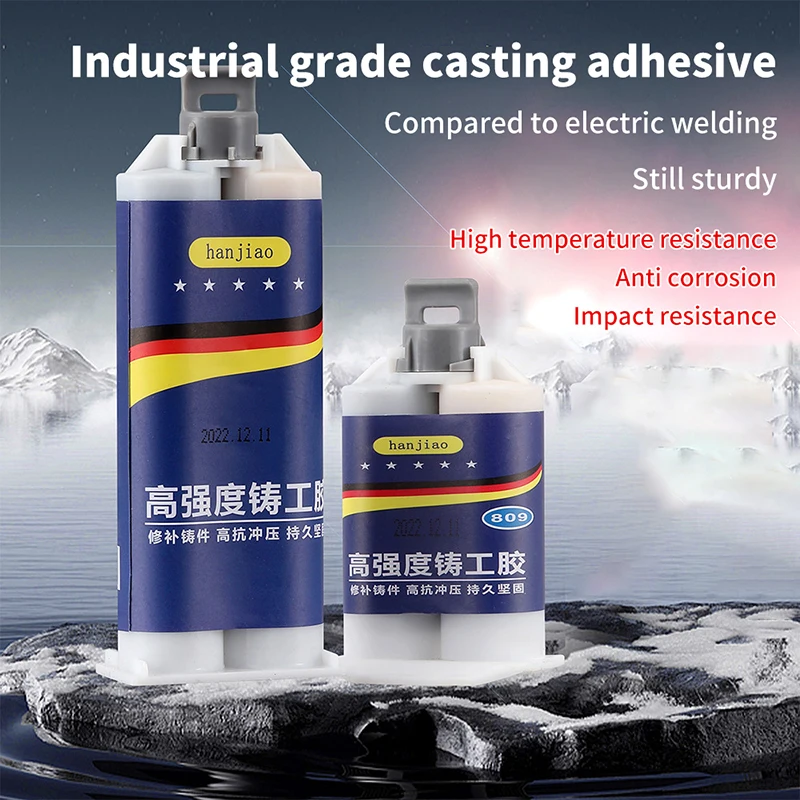 50/100ml Cold Weld Strong Defect Repair Agent Glue Metal Repair Paste 2 In1 Industrial AB Caster Glue Heat Resistant Sealant