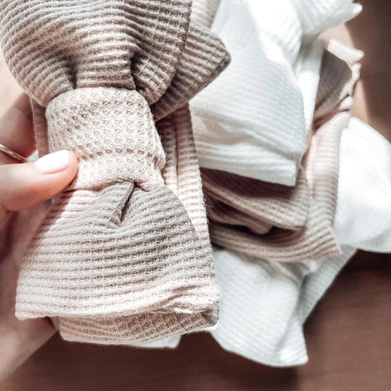 Newborn Baby Knit Bow Headband 3