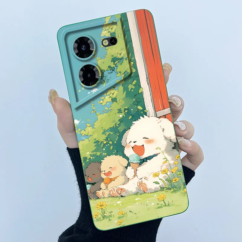 Shockproof Oil Painting Phone Case - Fashionable and Simple Protective Cover