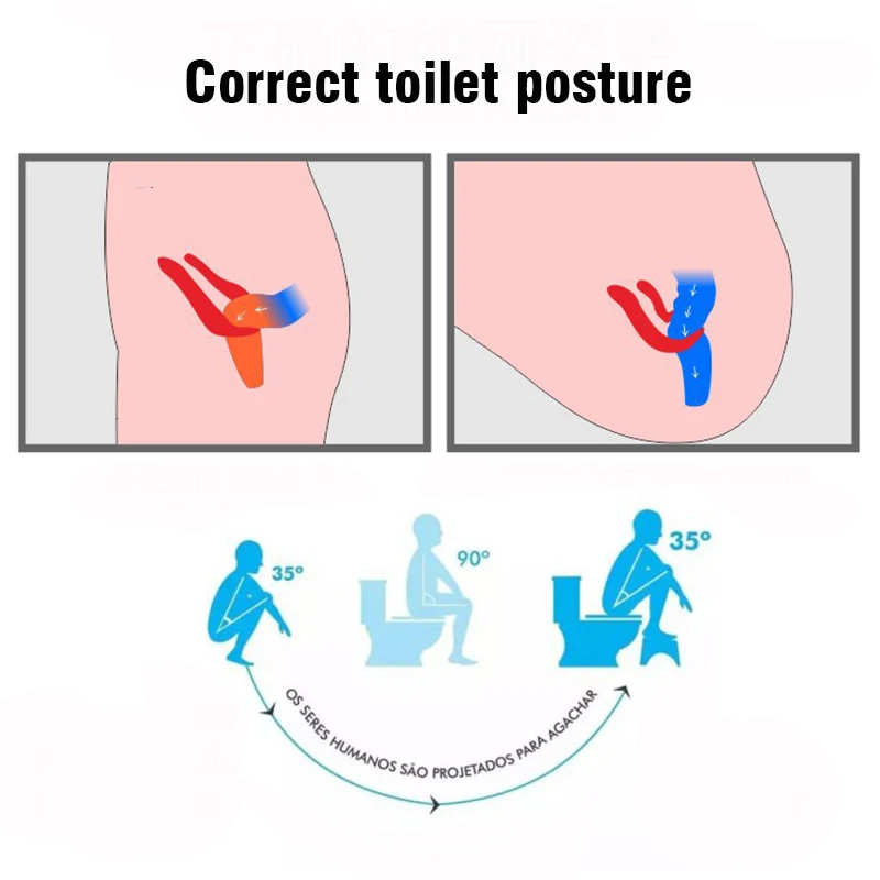 Folding bathroom stool toilet step stool toilet comfortable squat auxiliary suitable for all toilets, easy to store