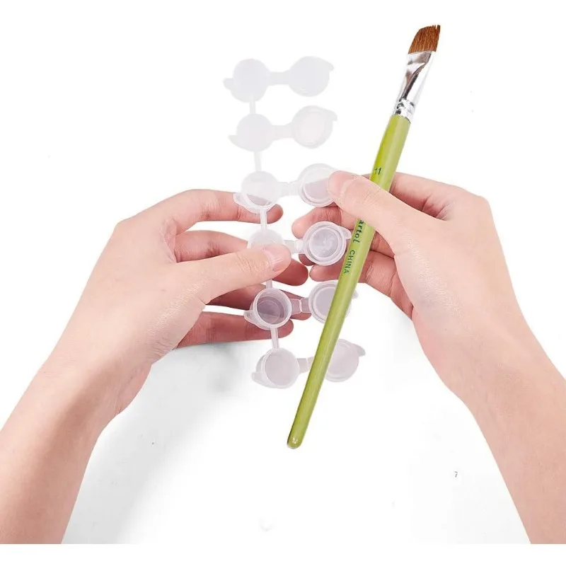 25pcs Empty Paint Pots Strips 150 Pots 3ml/ 0.1oz Mini Paint Pot Pod Strips for Classrooms School Summer Camps Festival mini paint pots
