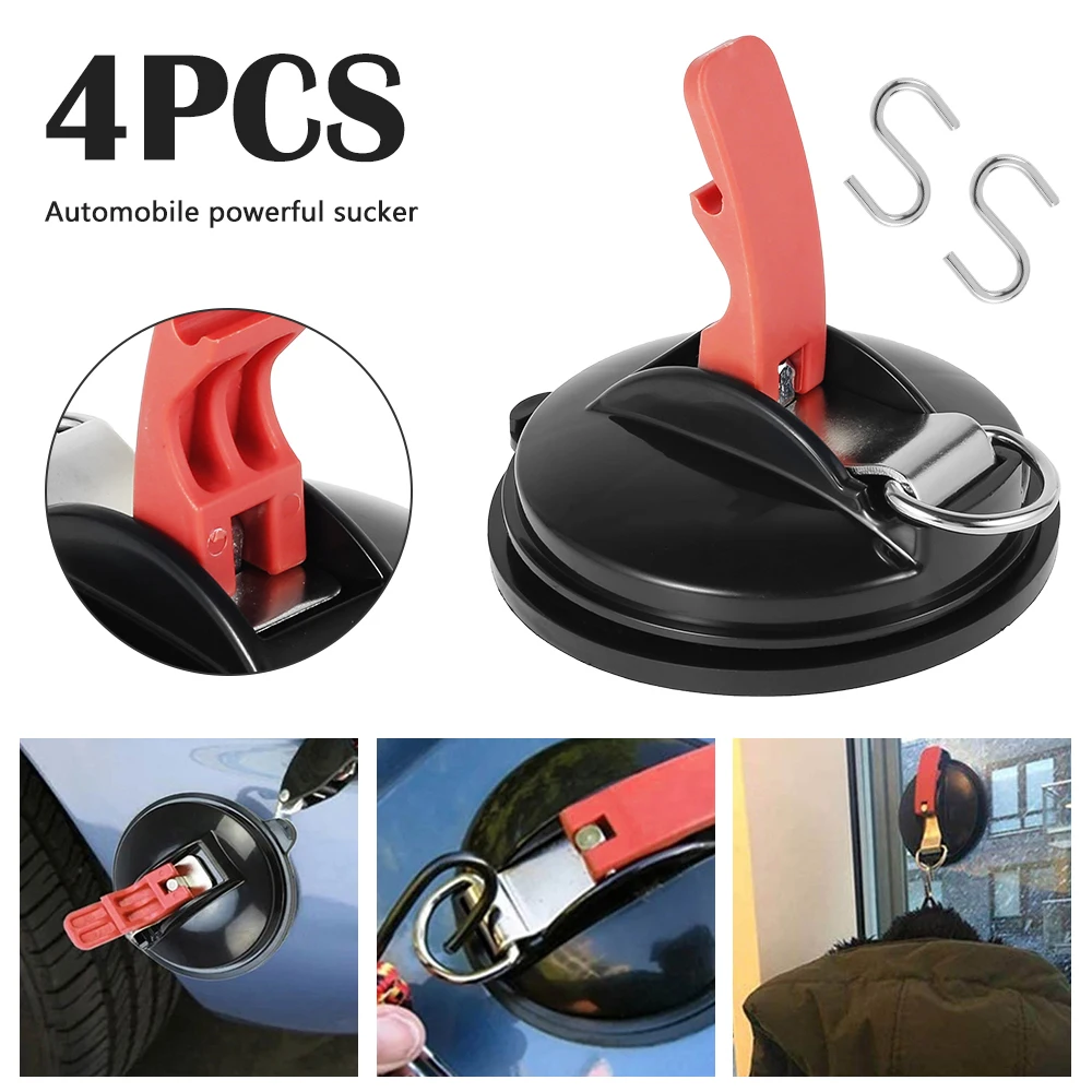 Outdoor Suction Cup Anchor Securing Hook Tie Down Camping Tarp As Car Side Awning Pool Tarps Tents Securing Hook Universal 4Pcs