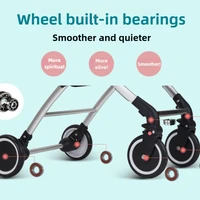 2025 nouvelle poussette pour bébé, peut s'asseoir ou s'allonger, poussette pour enfants ultra-légère pliante à quatre roues absorbant les chocs 6