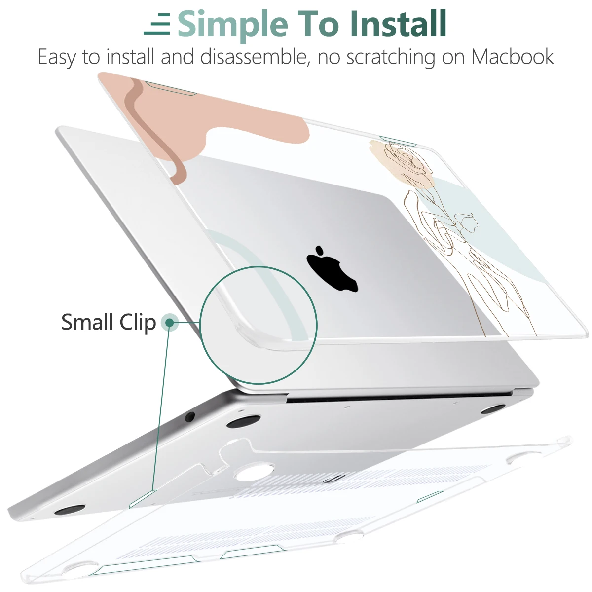 Фото Прозрачный чехол для MacBook Pro Air M2 M1 2022 2020 Air Pro 11 12 13 14 15 16 дюймов 2021 2019 A2681 A2338 A2337 A1706 A2159 A1708 №5