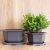 Rectangular Square Plastic Flowerpots Imitation Purple Clay Succulent Plants Pots Outdoor Garden Bonsai Landscape Potted Trays 1