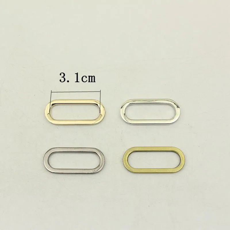 30Pcs Flat 31mm Metal O Ring Buckle Adjustable Bag Handbag Strap Webbing Ring Hook DIY Luggage Hardware Accessories 50pcs 20 25 32 38mm flat metal oval ring buckle adjustable bag handbag strap webbing ring hook diy luggage hardware accessories