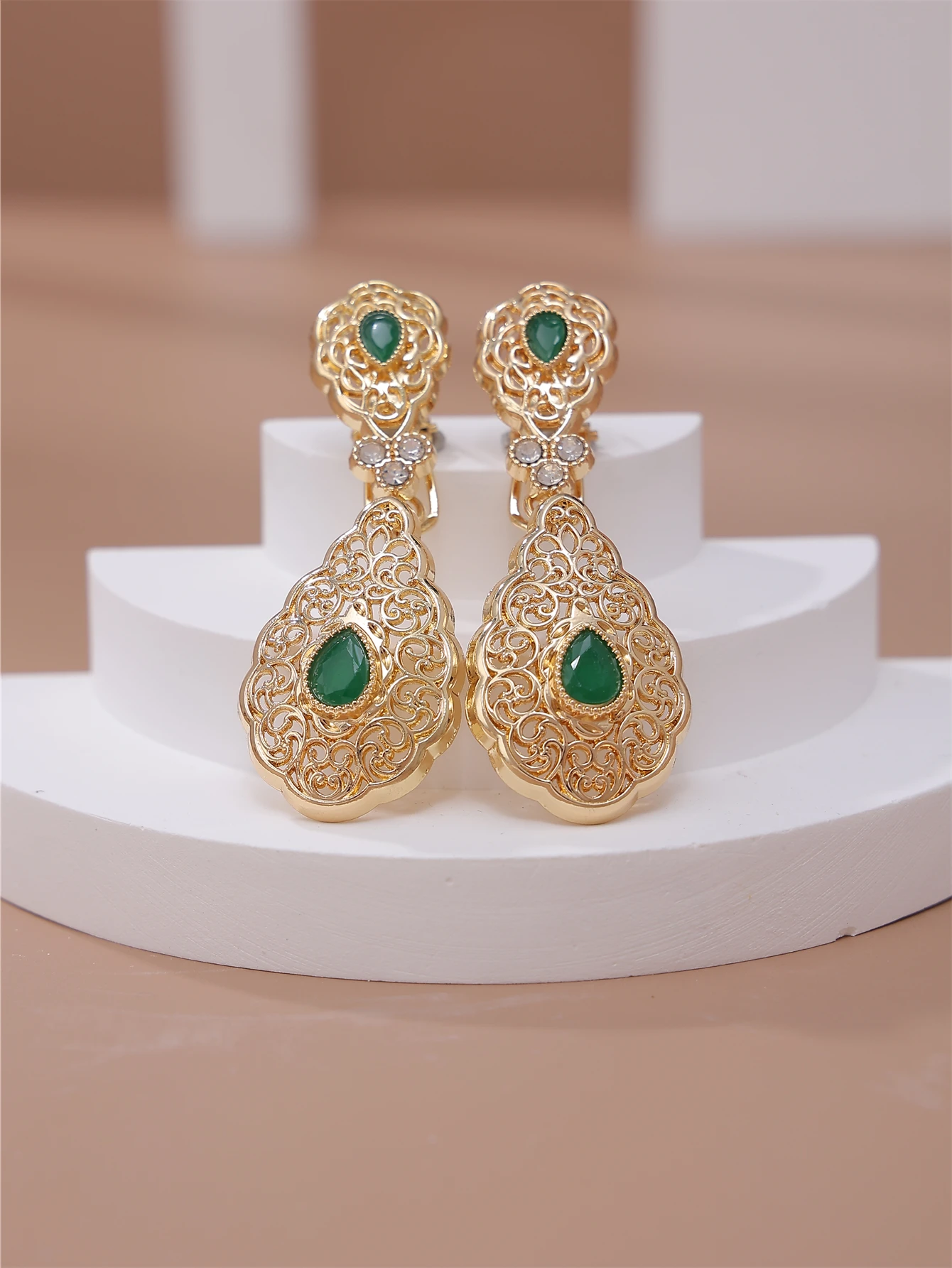 Moroccan bridal earrings Hollow Design Ear Jewelry Women's popular Accessories For wedding parties and festivals