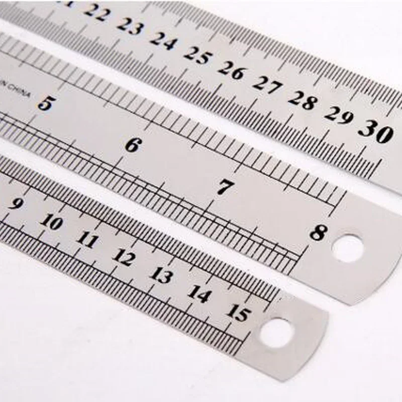 15-30 Cm Double Side Scale Stainless Steel Straight Ruler Measuring Tool for Students  School Stationery Kids Gift images - 6