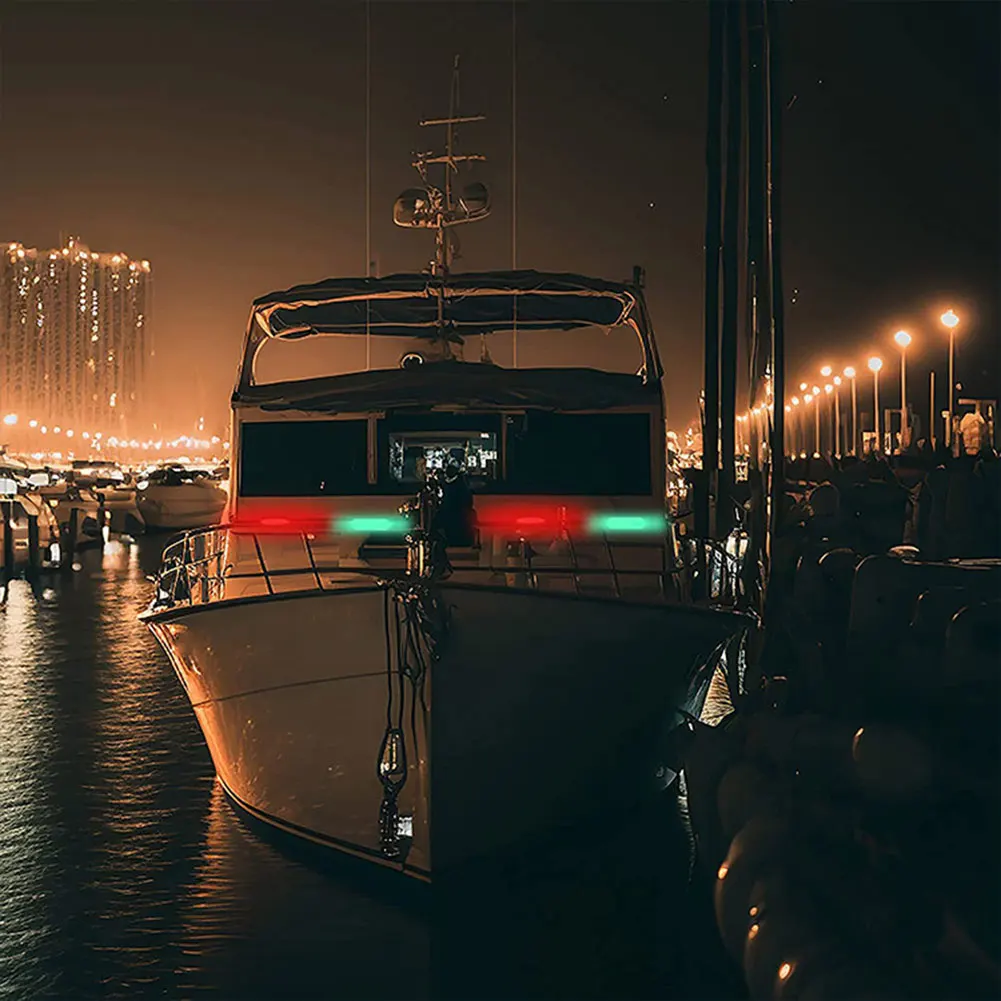LED Boat Navigation Light 4 Modes Sailing Signal Lamp USB Charging Marine Yacht Warning Light for Night Kayaking Boating