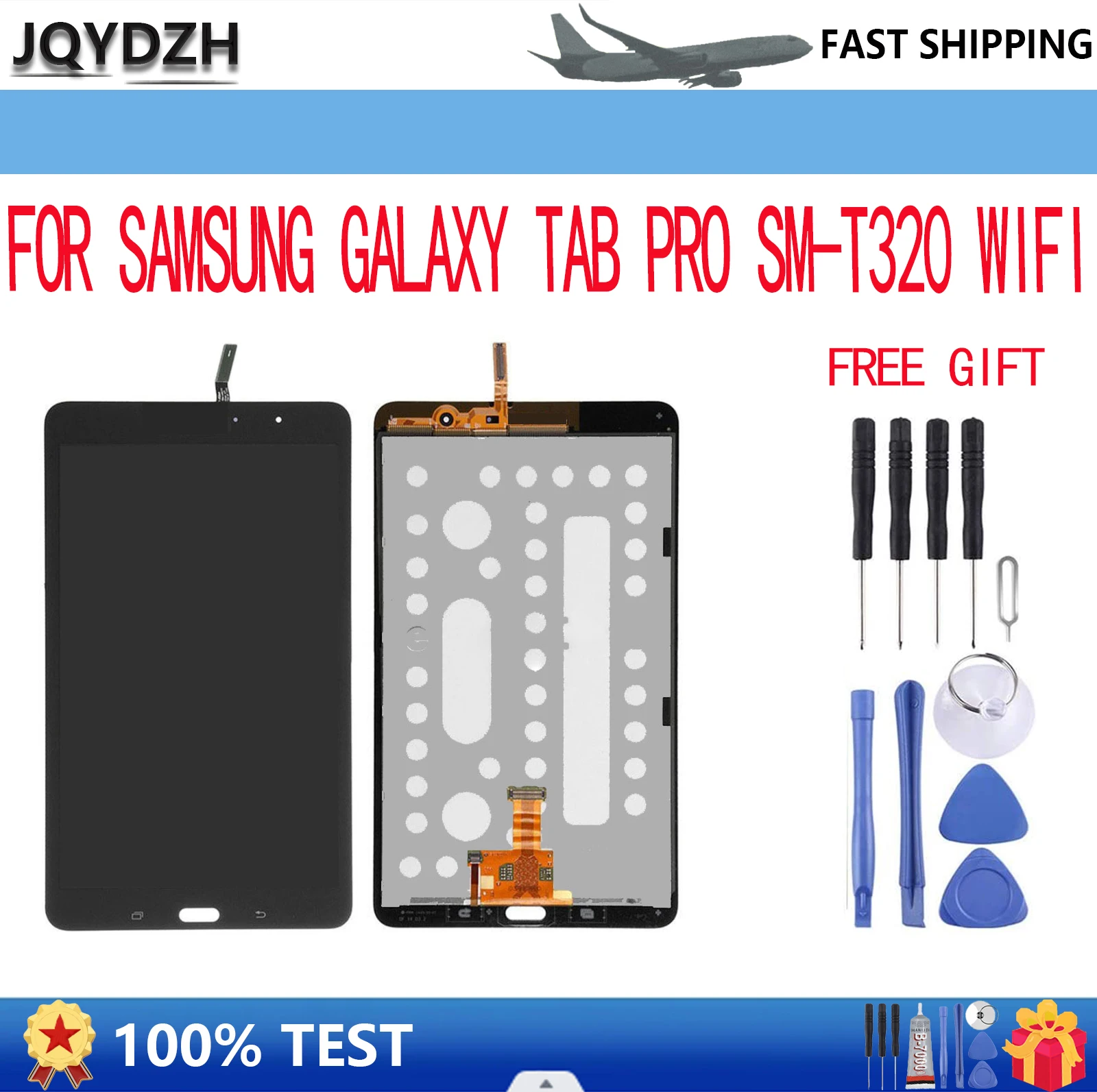 

JQYDZH 8.4" Original For Samsung Galaxy Tab Pro SM-T320 WiFi LCD Display Touch Screen Digitizer Assembly Replacement