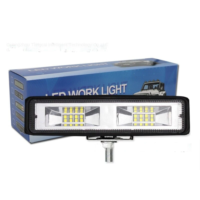 

Car LED Auto Lamp Work Lamp12V48W One-Word Single Row Long Bright16Beads with Two Holes Inspection Modified Repair Lights Decor