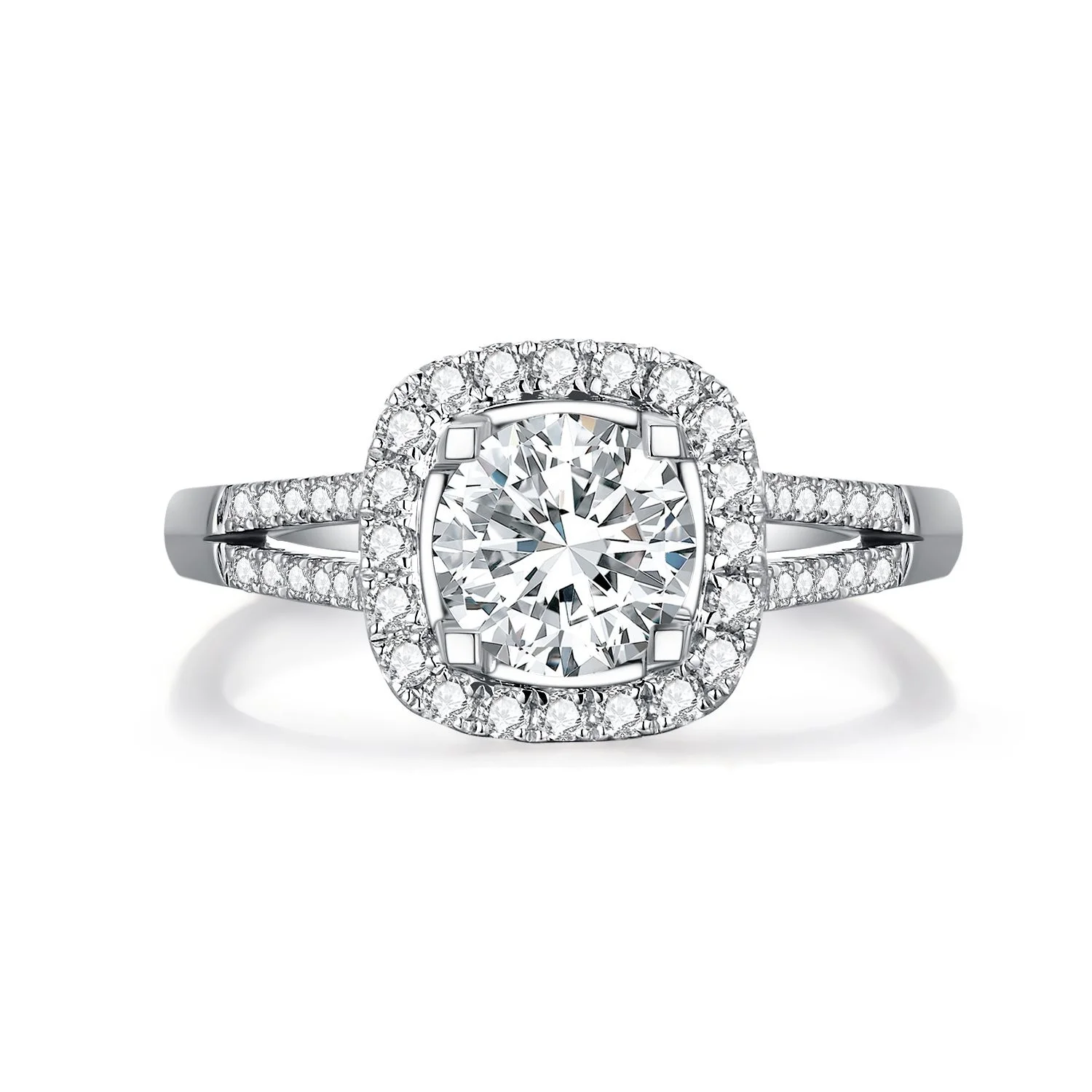 

NGIC/NGTC Certificated Women Elegant Square Lab Grown Diamond Rings 18k Gold Wedding Engagement Luxurious Jewelry