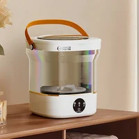 Petite machine à laver portable pour chaussettes, sous-vêtements, mini dortoir simple, lavage visuel intégré 1