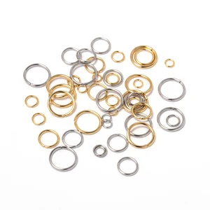 50-200pcs/pack Stainless Steel Gold Color Closed Jump Rings Split Rings Connectors For Diy Jewelry Making Supplies Accessories