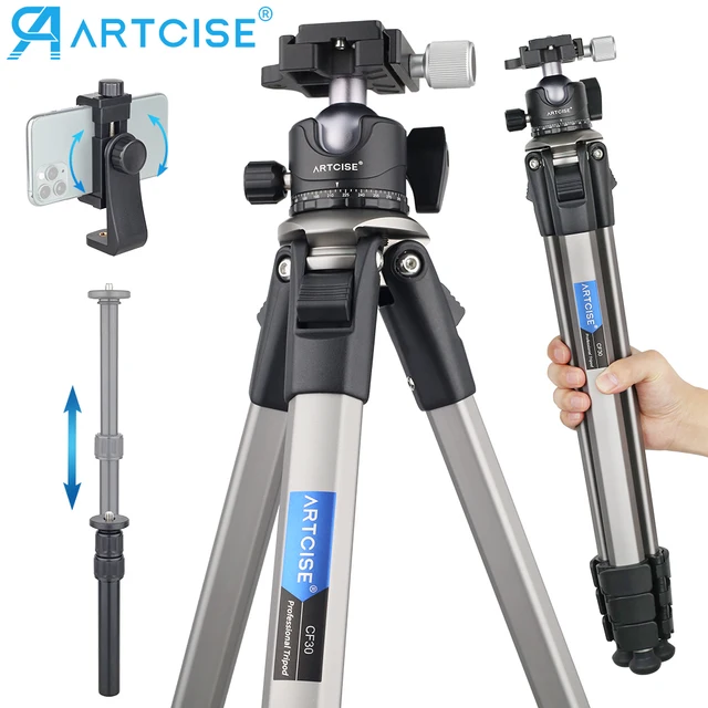 Professional Camera Tripod with Phone Holder Stand