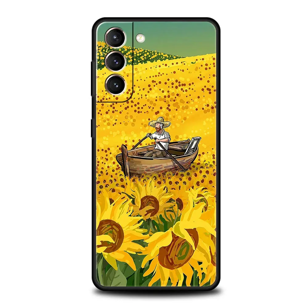 Van Gogh Sunflowers and Starry Night Art Phone Case