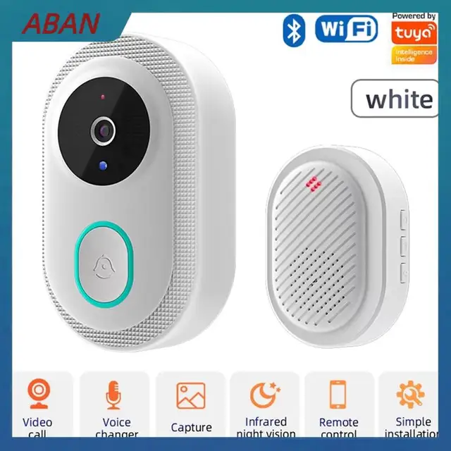 ABAN Tuya Wifi Video Doorbell Wireless HD Camera IR Alarm Security Smart Home Wifi Intercom Door Bell Camera For Home 5