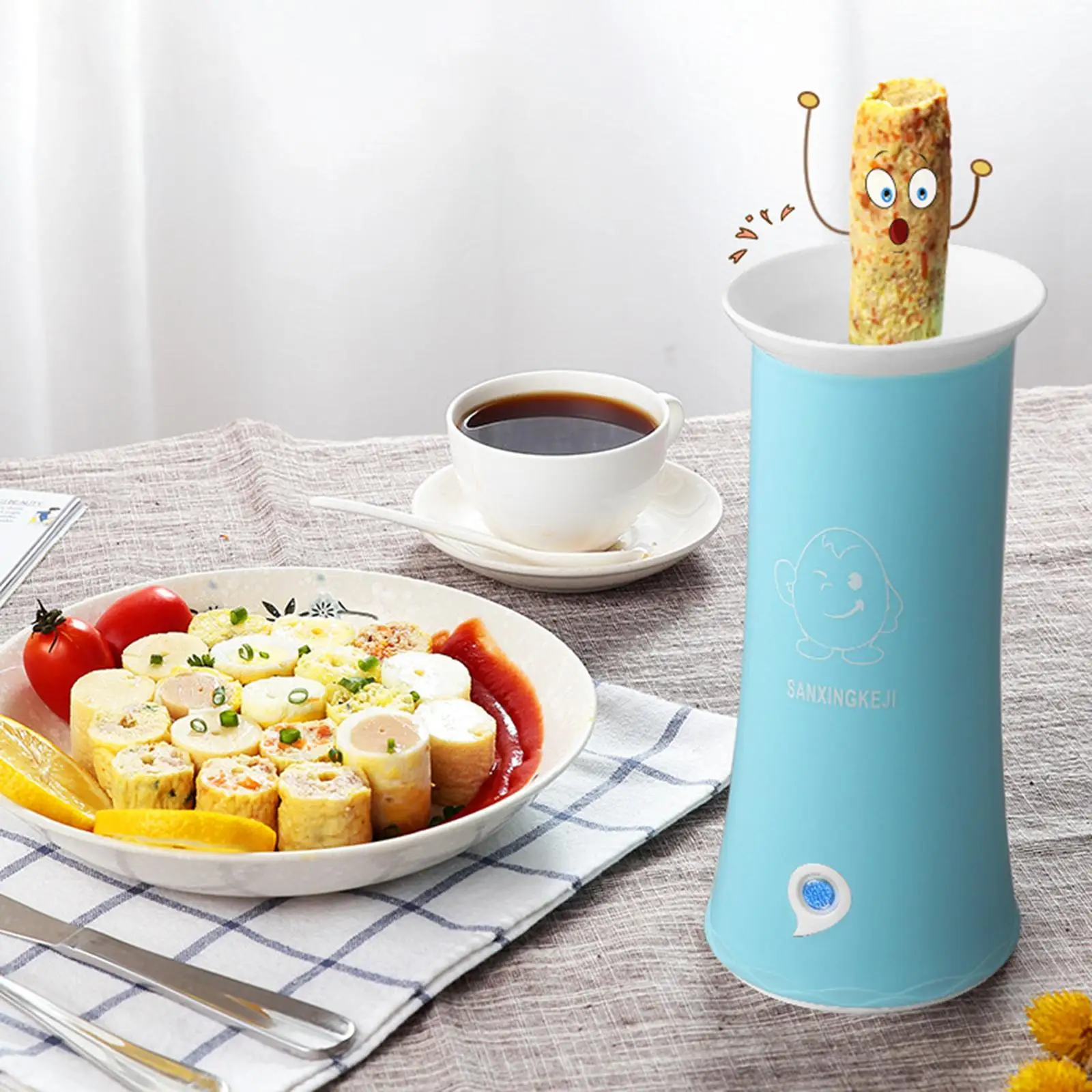 Automatic Egg Roll Maker Nonstick Electric Eggs Sausage Boiler for Adult Kids Gifts 2