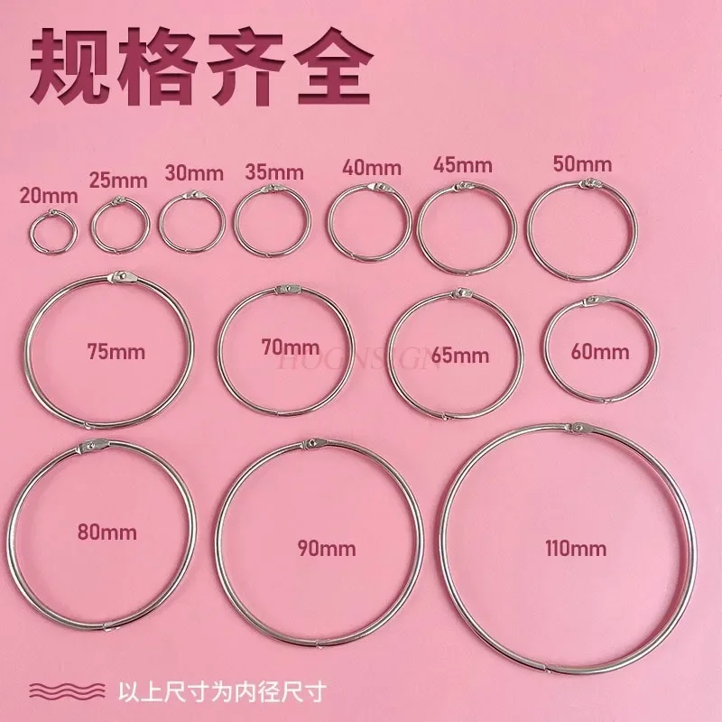 20pcs 철 링 루즈 리프 링 바인딩 철 링 카드 링 철 링 루즈 리프 바인딩 링 펀칭 바인딩 원형 링