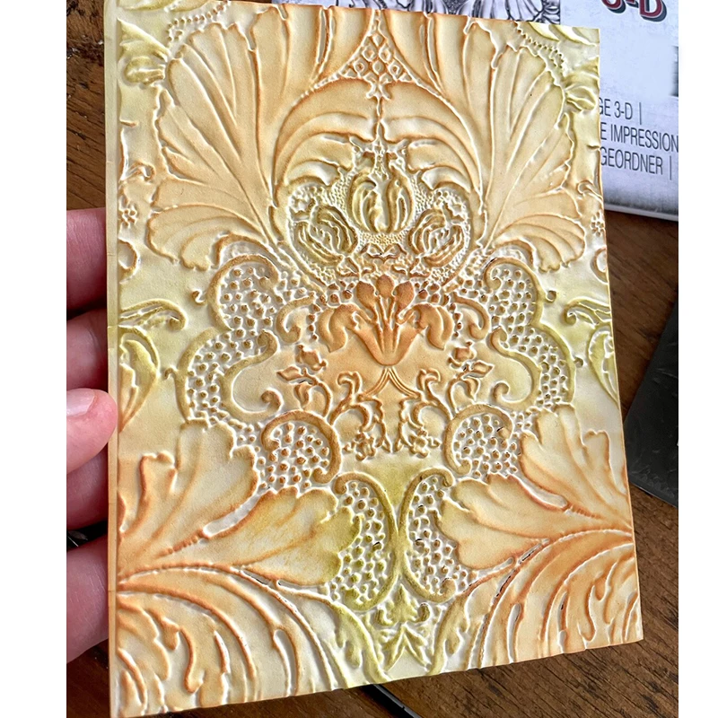 3d Texture Gradient-Embossed Folder-Damascus Clipbook Card Making Decorative Supplies