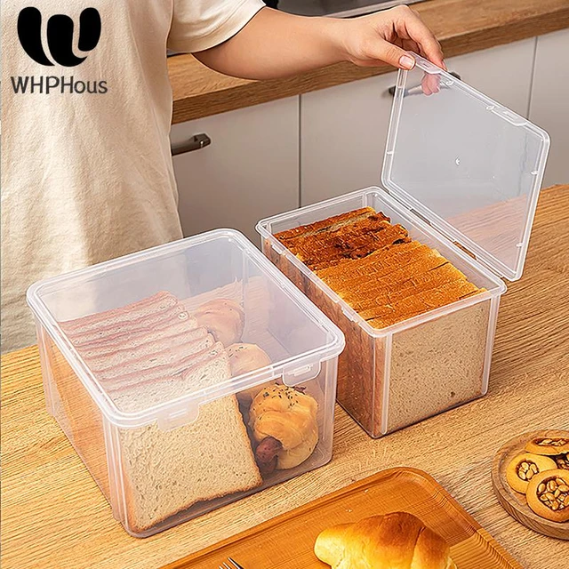 Bread Container Storage Box Kitchen Dispenser Bread Boxes Baking Bread Cake Containers  Airtight Box Refrigerator Clear Kitchen - AliExpress