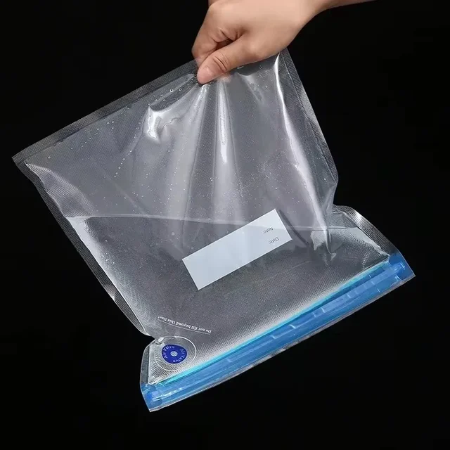 Sacs alimentaires réutilisables à sceller sous vide, pompe à Valve d'air alimentaire, sac de scellage pour légumes et viande, emballage de conservation des collations fraîches, emballage de stockage 6