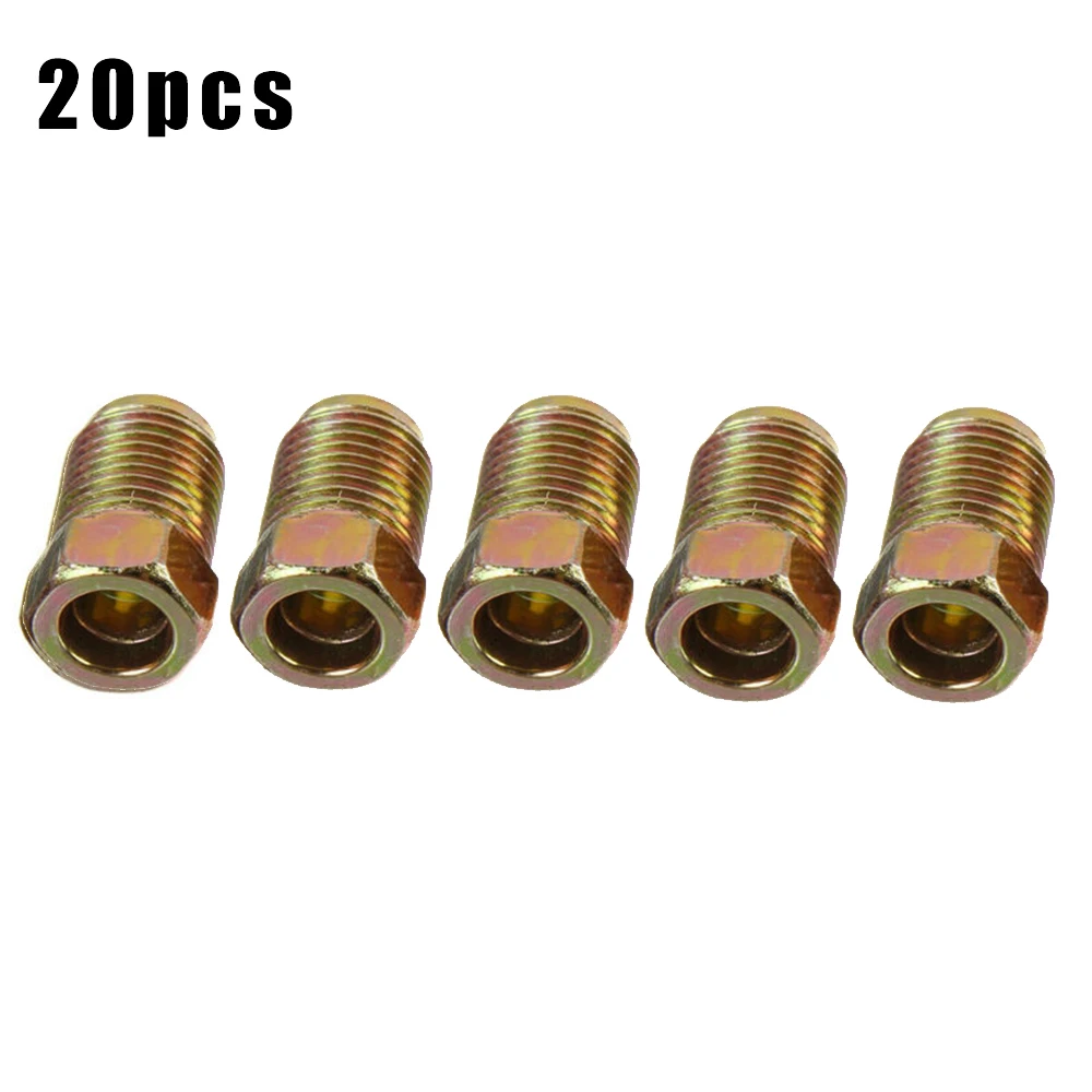 20x Auto-Bremsleitungs-Armaturen-Set für 3/16 Zoll Kupfer-Bremsleitung, Bremsleitungs-Montagesatz, Rohr, umgekehrte Verbreiterungen, metrische End-Verbindungsmuttern – Detail 2
