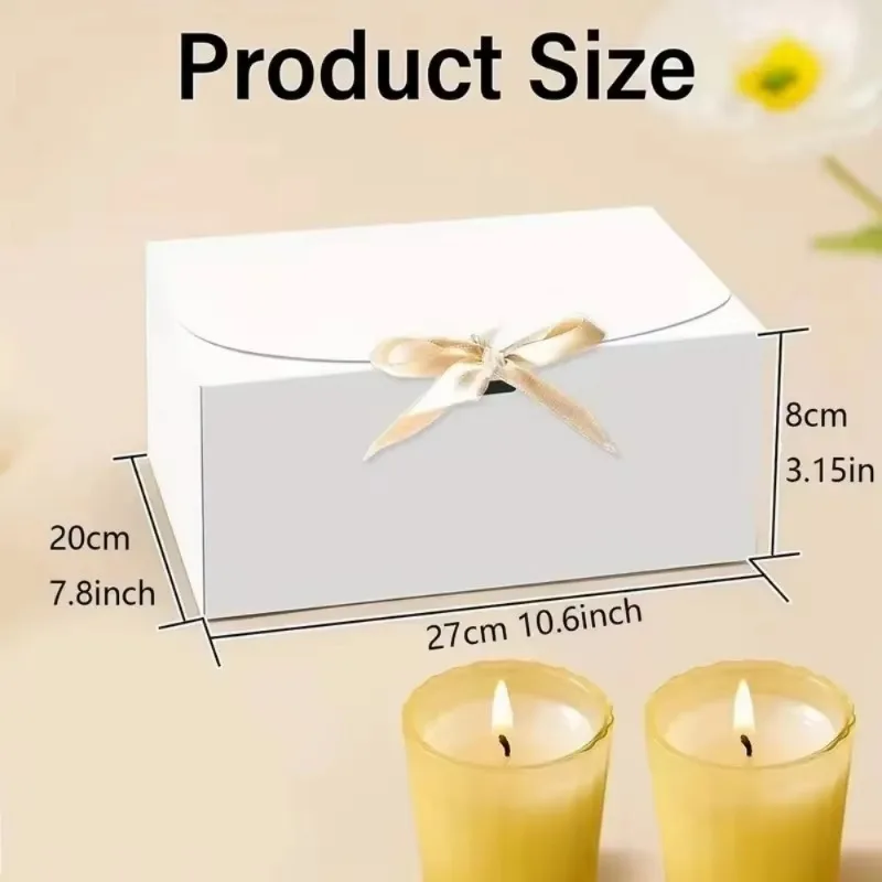 5Pcs Paper Gift Boxes with Lids, Foldable Bridesmaid Proposal Boxes with Ribbon, Elegan... - SKU FBR01019 - UGI Packaging