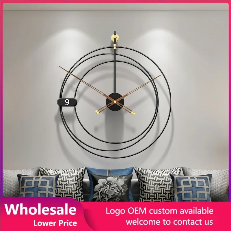 Wall Clocks Home Decoration Large Vintage European Creative Iron Art Living Room Dining Room Restaurant Hall Hotel Hanging Watch