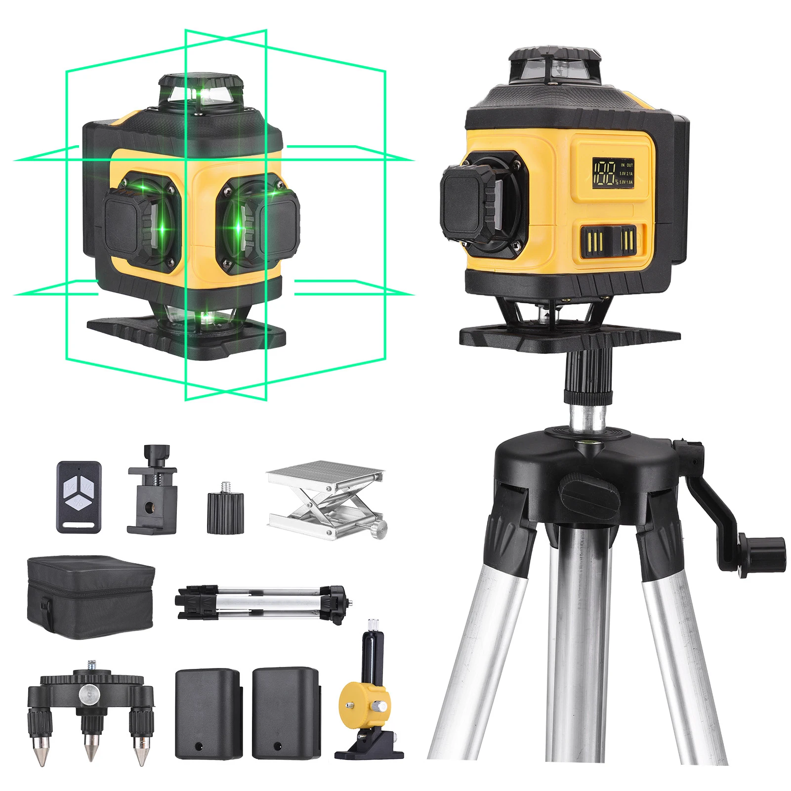 Multifunctional 4D 16 Lines 3° Self-leveling Machine Powered By Rechargeable L