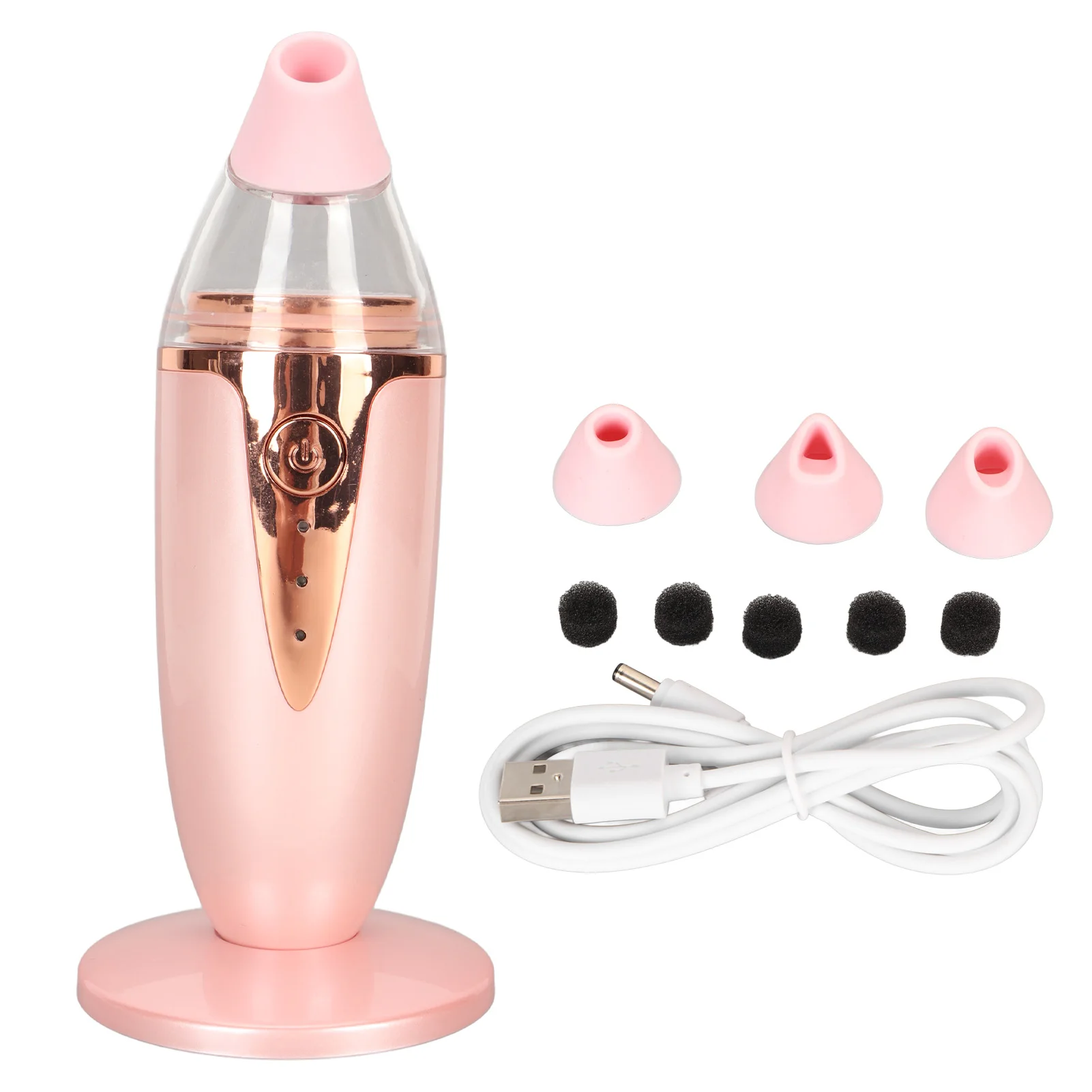 

Blackhead Remover Pore Vacuum Electric Black Head Remover 3 Levels Silicone USB Rechargeable Portable for Dead Skin for Greasy