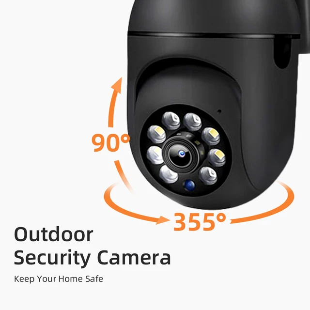 2K 4MP Auto Tracking PTZ Security Camera, 2.4G WiFi Outdoor IP Camera with Two-Way Audio, Night Vision, Smart Motion Detection, 4
