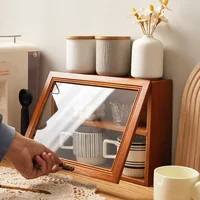 Wood Display Cabinet Vanity Table Holder Action Display Blind Box Handmade Doll Shelf Storage Holders Kitchen Organizer Racks 1