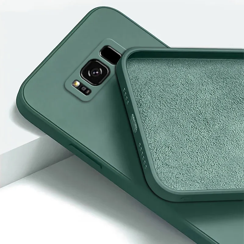 Squares Liquid Silicone Soft Shockproof Phone Case - Enhanced Protection and Stylish Design