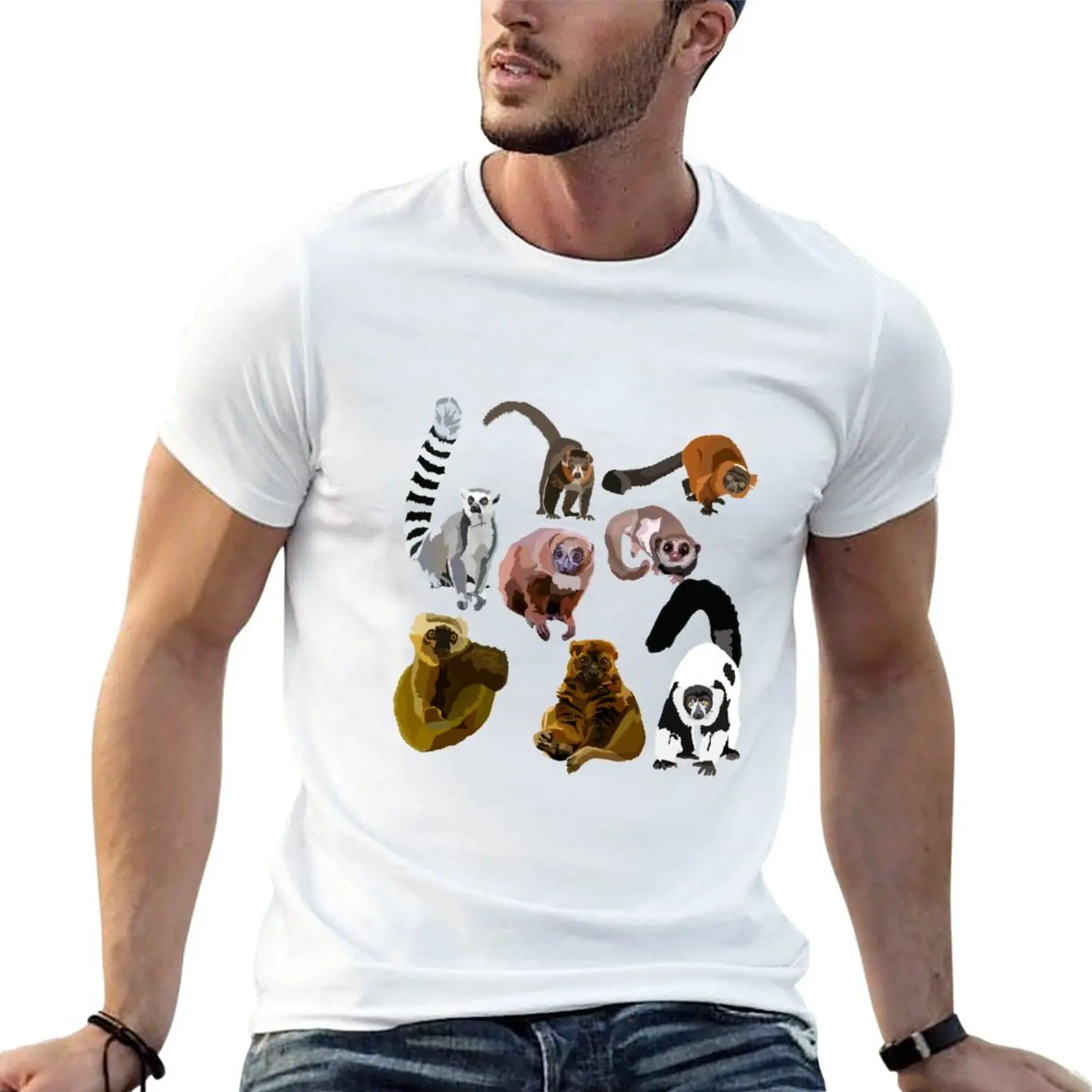 

Mixed Lemur T-Shirt for a boy tees men workout shirt