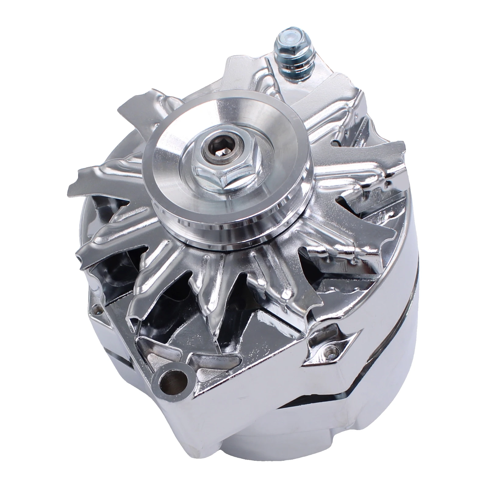 110 Ampere Chrom-Lichtmaschine für GM 305 350 BBC SBC Bobcat Buick Case 240-204-3DC 1-2400-11DR-2 7127-SE105C ADR0335-C 21-7127-SE105C – Detail 2